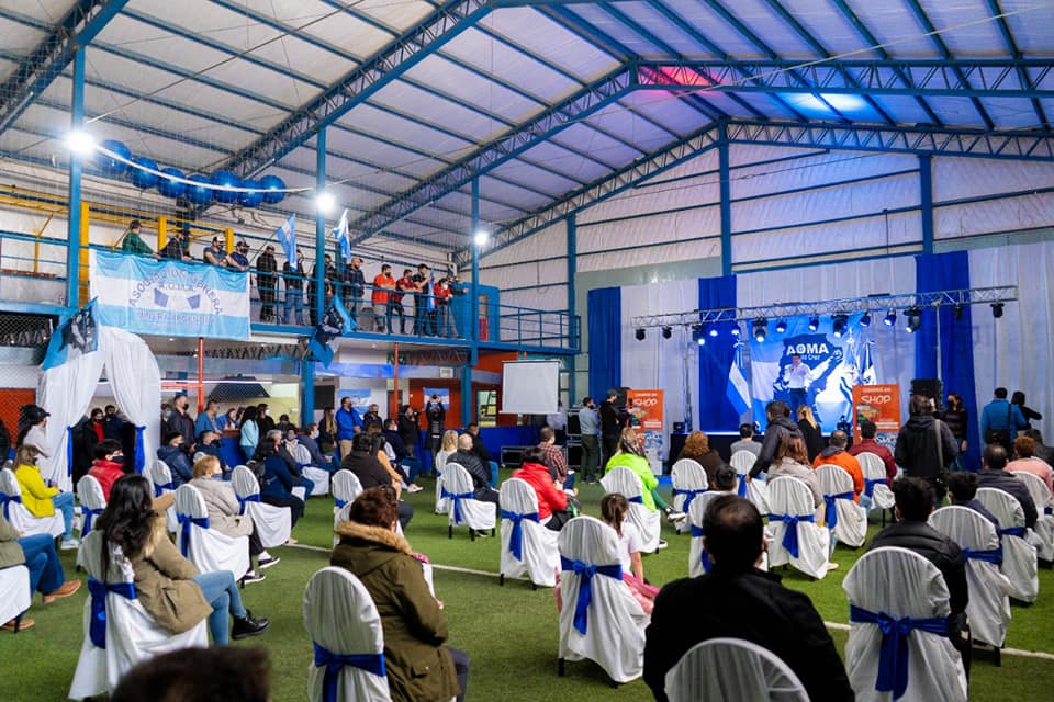 Sumando beneficios: AMUTMIN y AOMA inauguraron un Complejo Deportivo en Río Gallegos